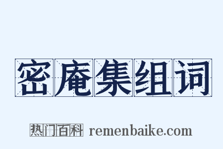 密庵集组词是什么意思的图片